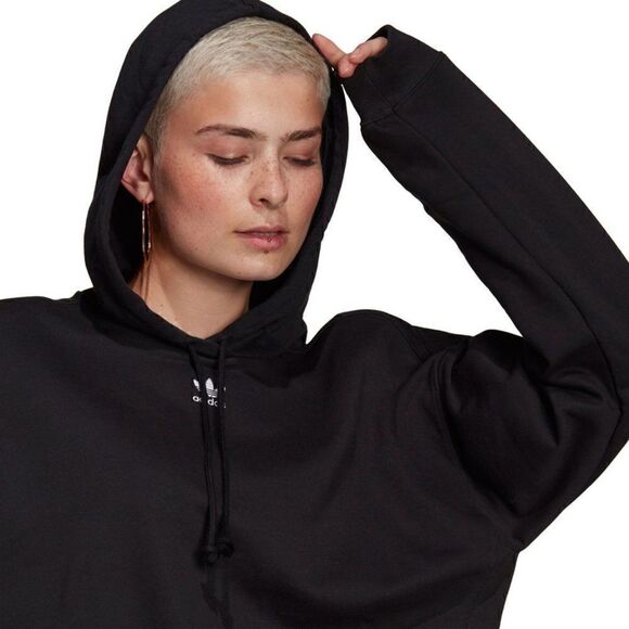 NWT ADIDAS ORIGINALS CROPPED HOODIE BLACK SZ M - Picture 3 of 4
